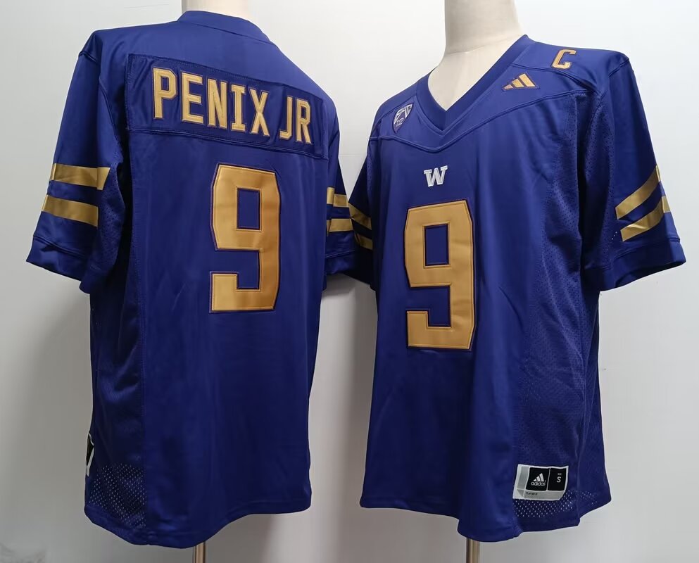 2024 NCAA Men Toronto Huskies #9 Michael Penix Jr blue nike jerseys